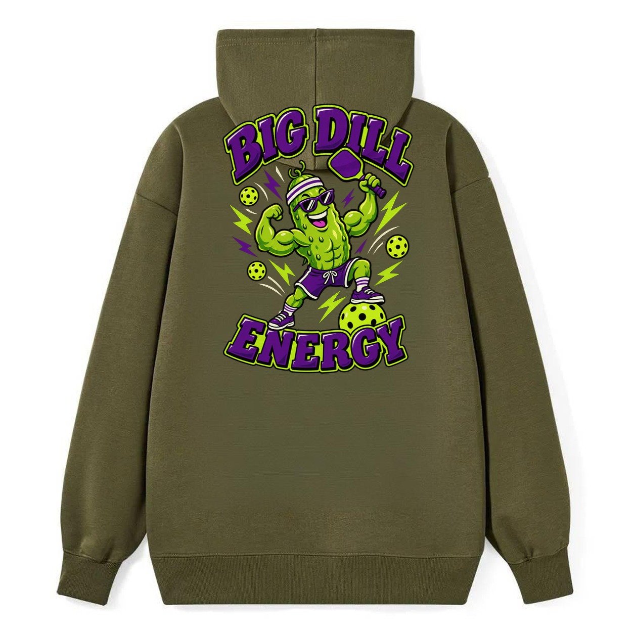 Big Dill Energy Pickleball Life Classic Pullover Hoodie – Armygreen