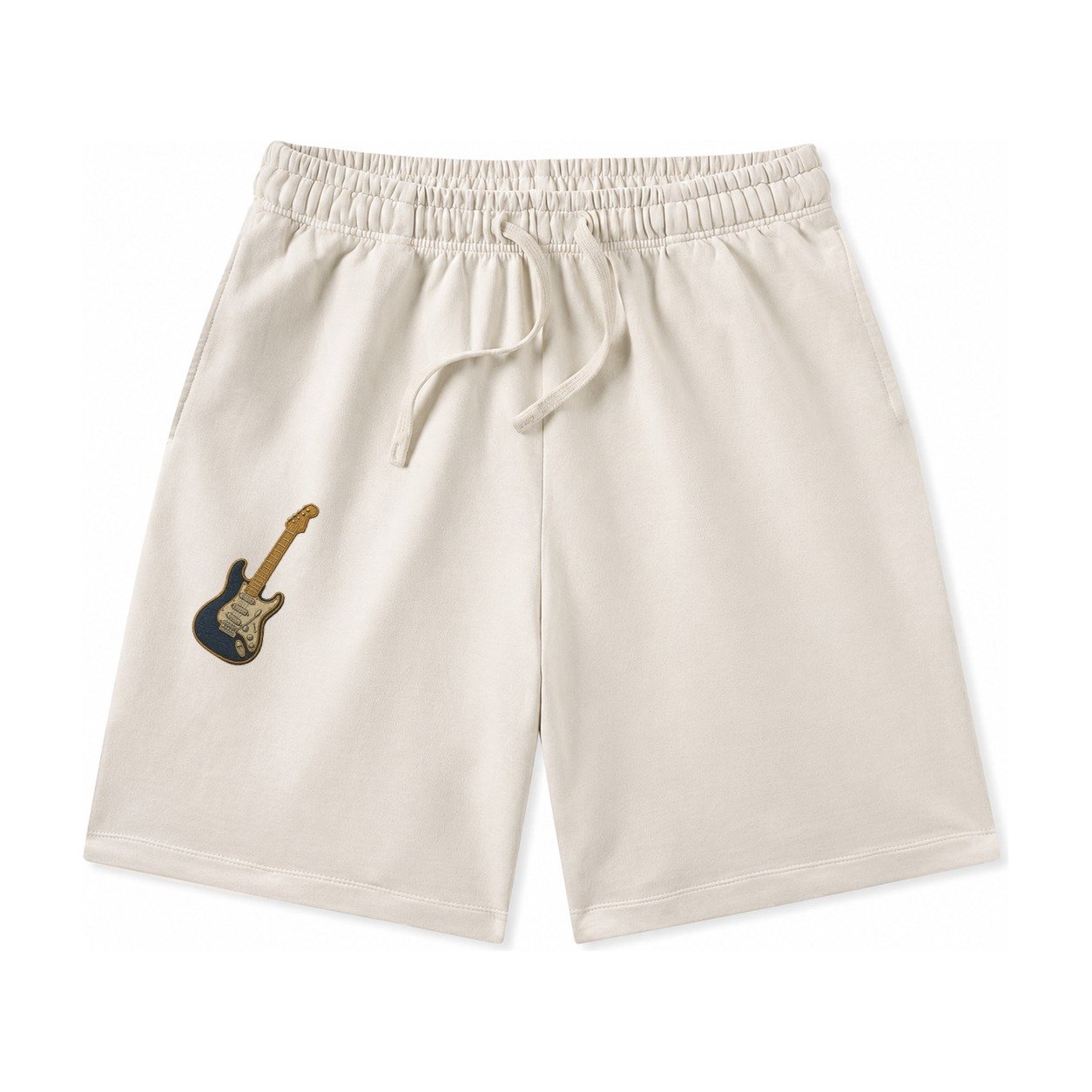 Electric Guitar Washed Shorts – Beige