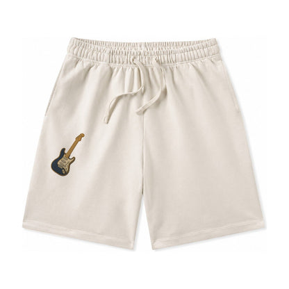 Electric Guitar Washed Shorts – Beige