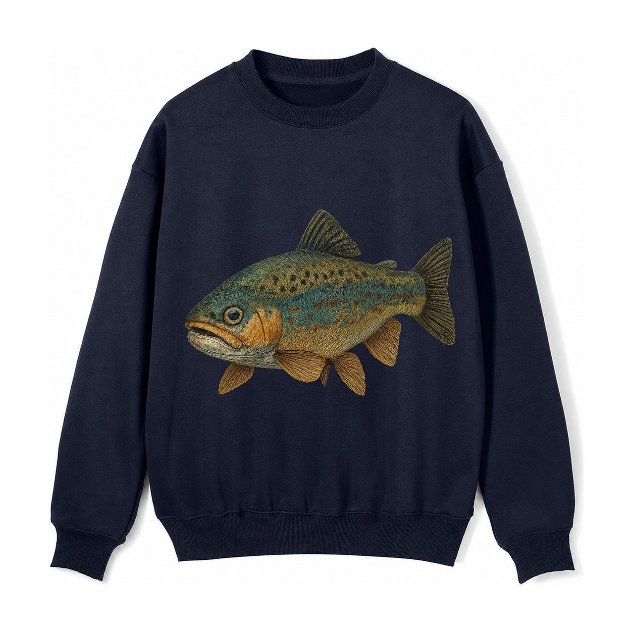 Trout Tales Headwear Fleece Sweatshirt – Navy Blue