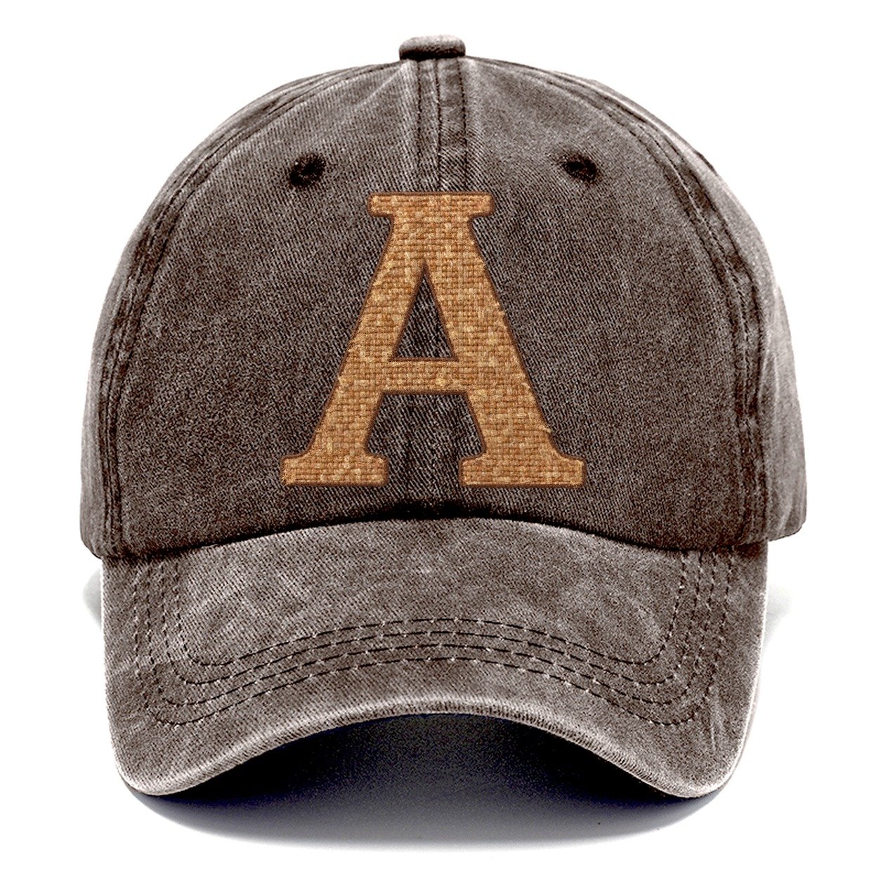 Woven Tweed A Monogram Classic Cap – Brown