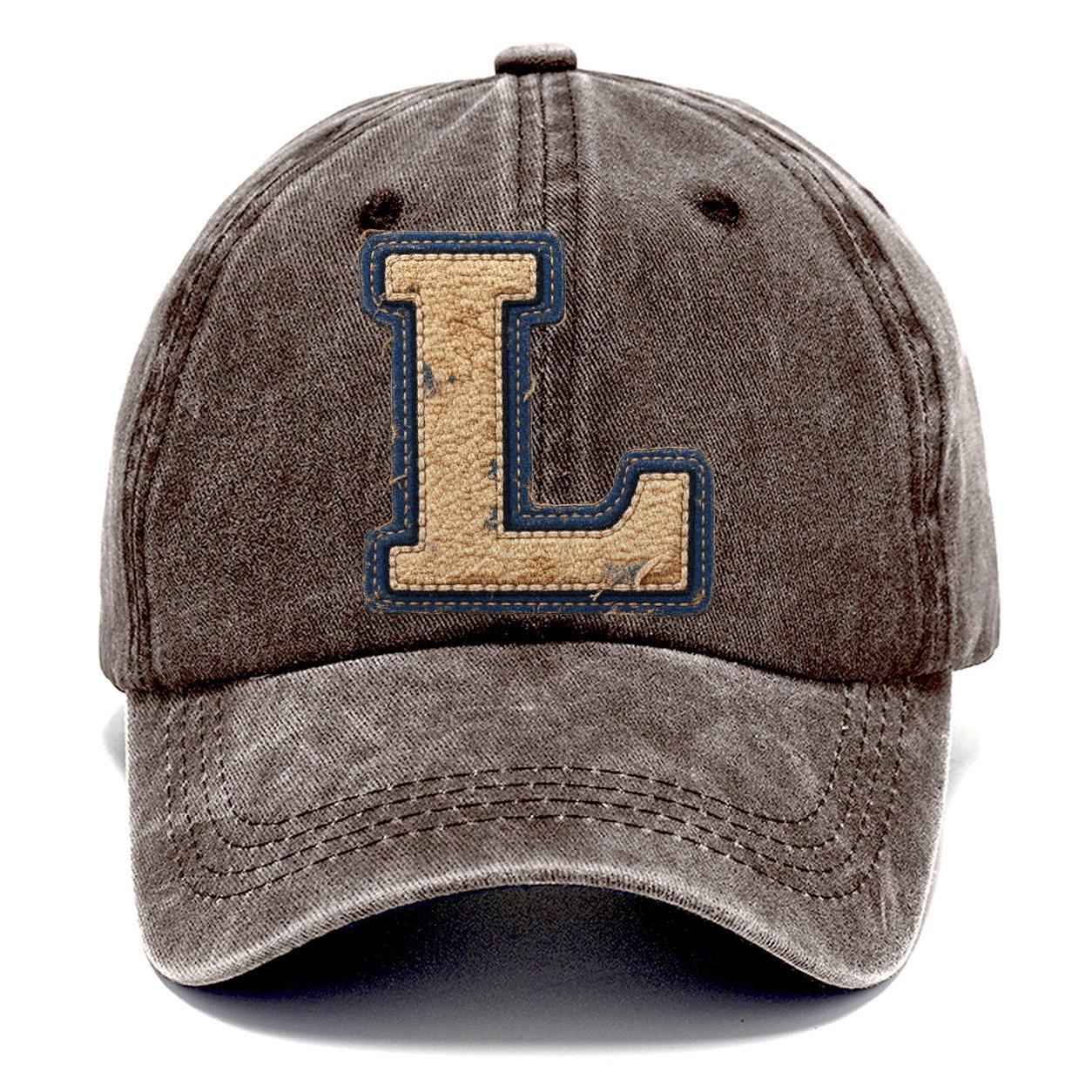 Varsity Chenille L Monogram Classic Cap – Brown