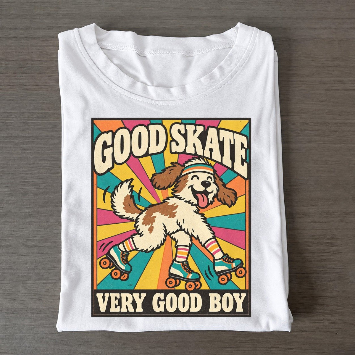 Skate Dog Boogie Bodies Classic T-shirt – White