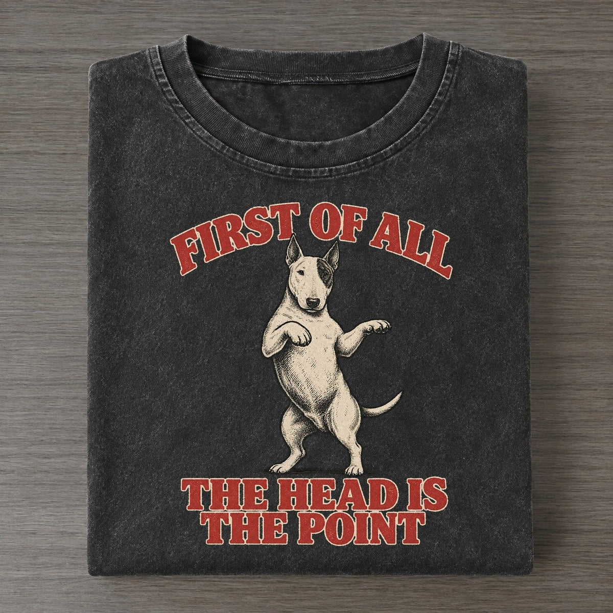 Bull Terrier Dog Declarations Vintage T-shirt – Black