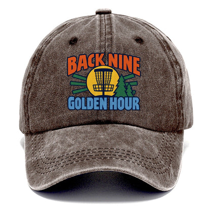 Back Nine Golden Hour Disc Golf Classic Cap – Brown