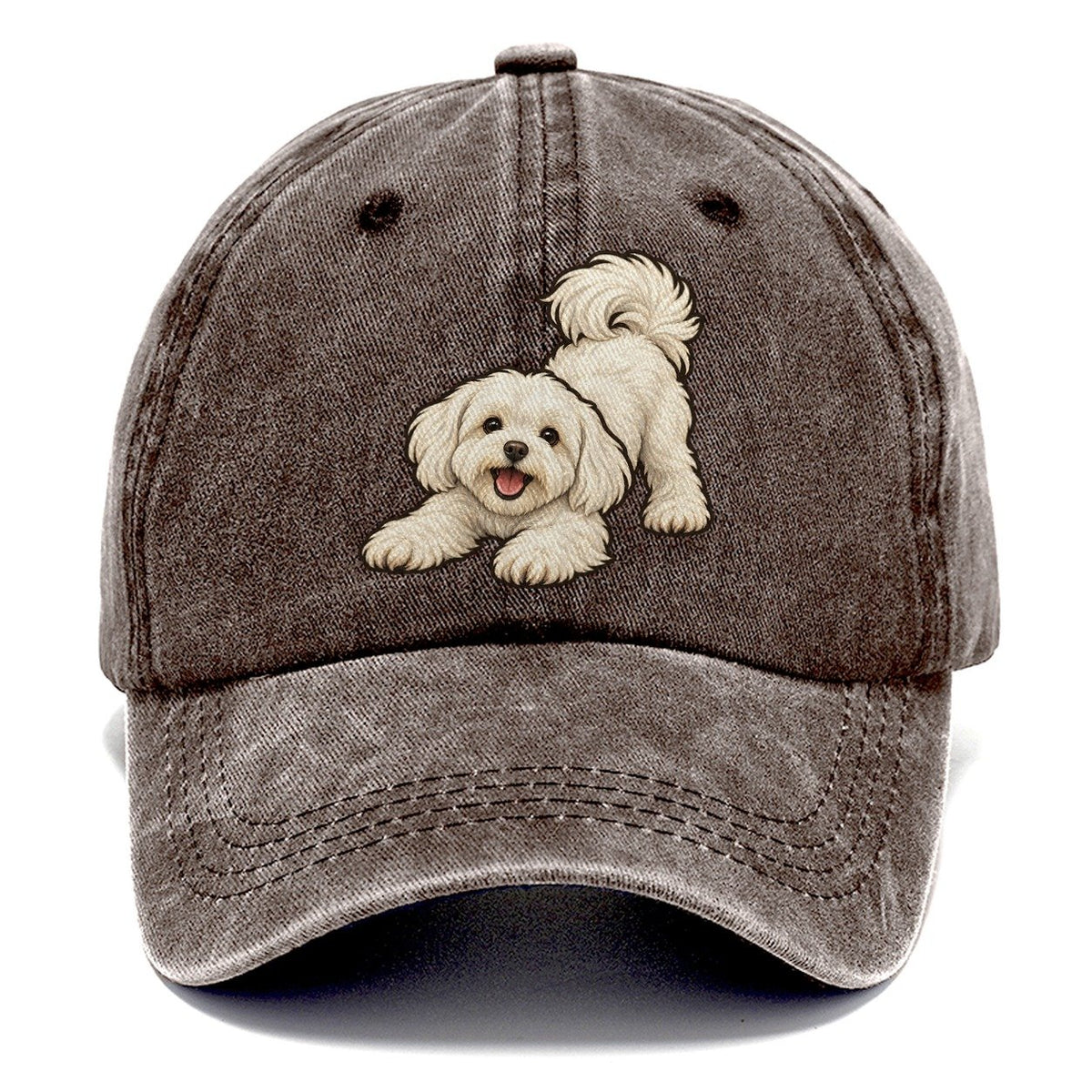Maltese Play Bow Fan Favorites Classic Cap – Brown