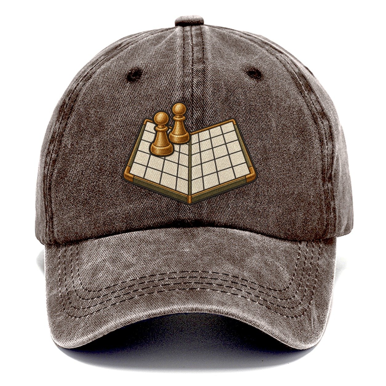 Open Folded Board With Two Pawns Board Games Classic Cap – Brown