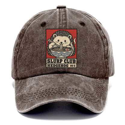 Hedgehog Soba Slurp Club Classic Cap – Brown