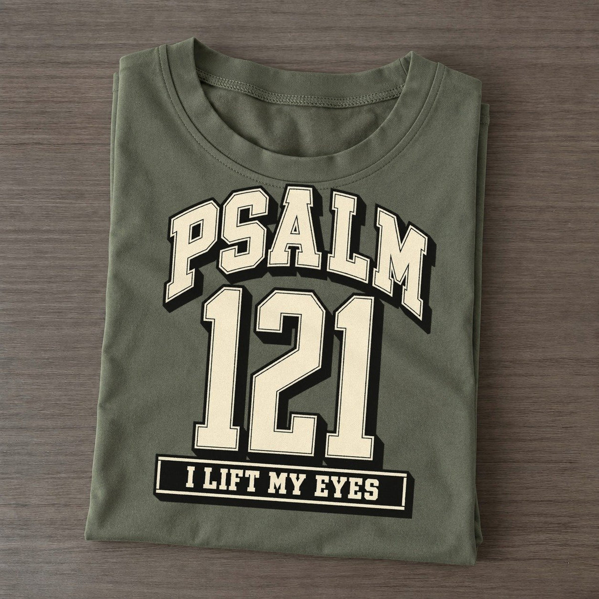 Psalm 121 Varsity Chapel Varsity Classic T-shirt – Army Green
