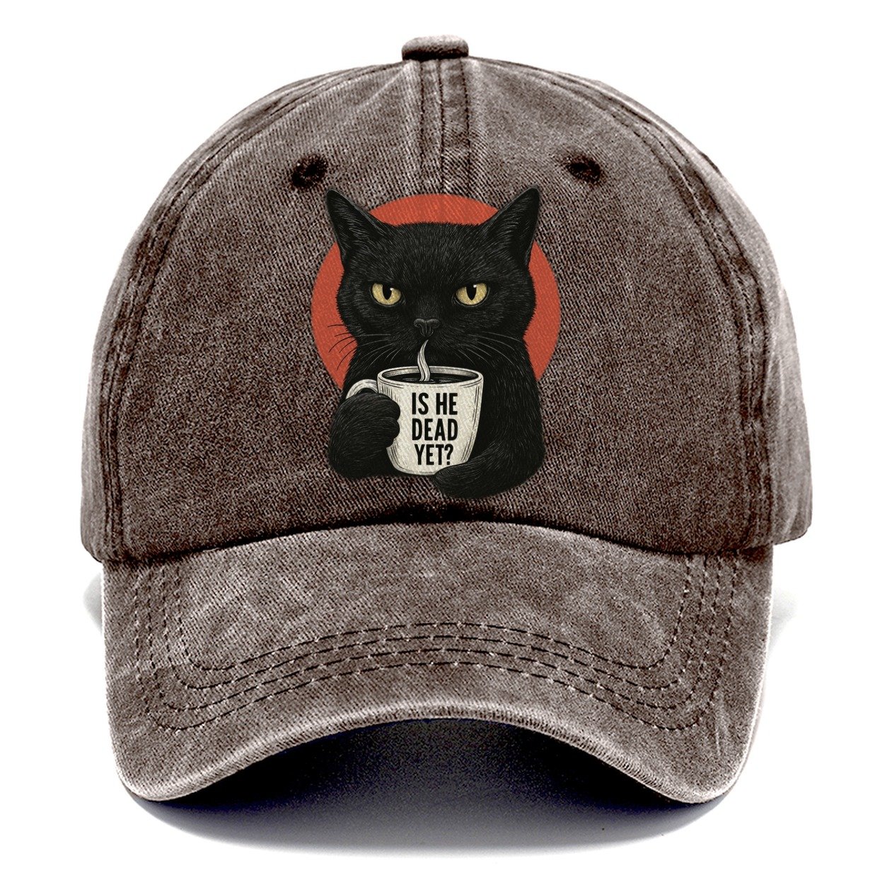 Is He Dead Yet Cat Classic Cap – Brown