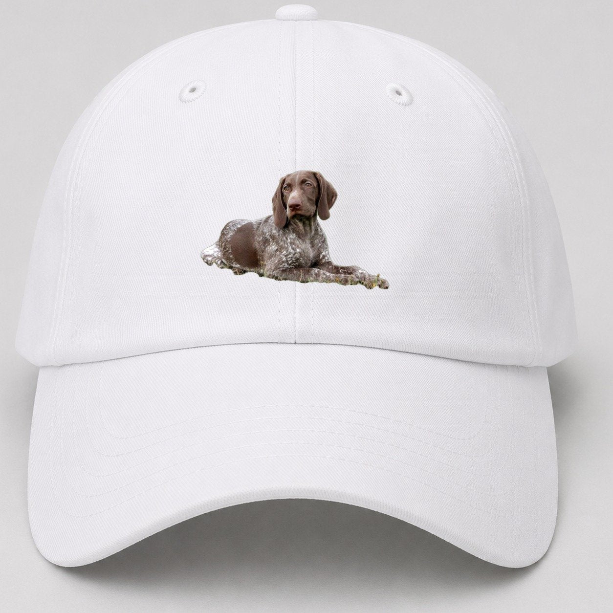 German Shorthaired Pointer 2 Baseball Cap – White