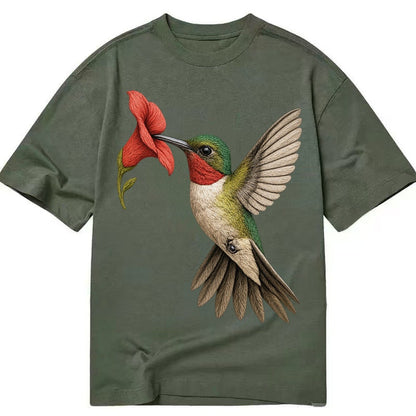 Hummingbird Harmony Classic T-shirt – Army Green