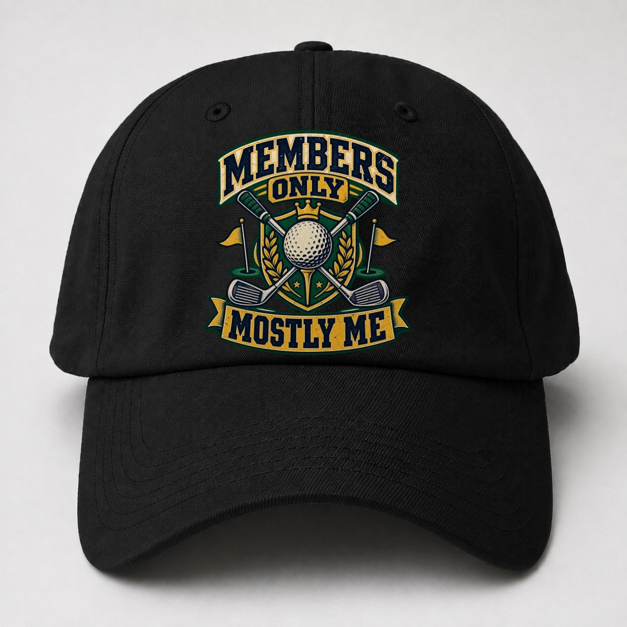 Members Only Mostly Me Golf Life Baseball Cap – Black