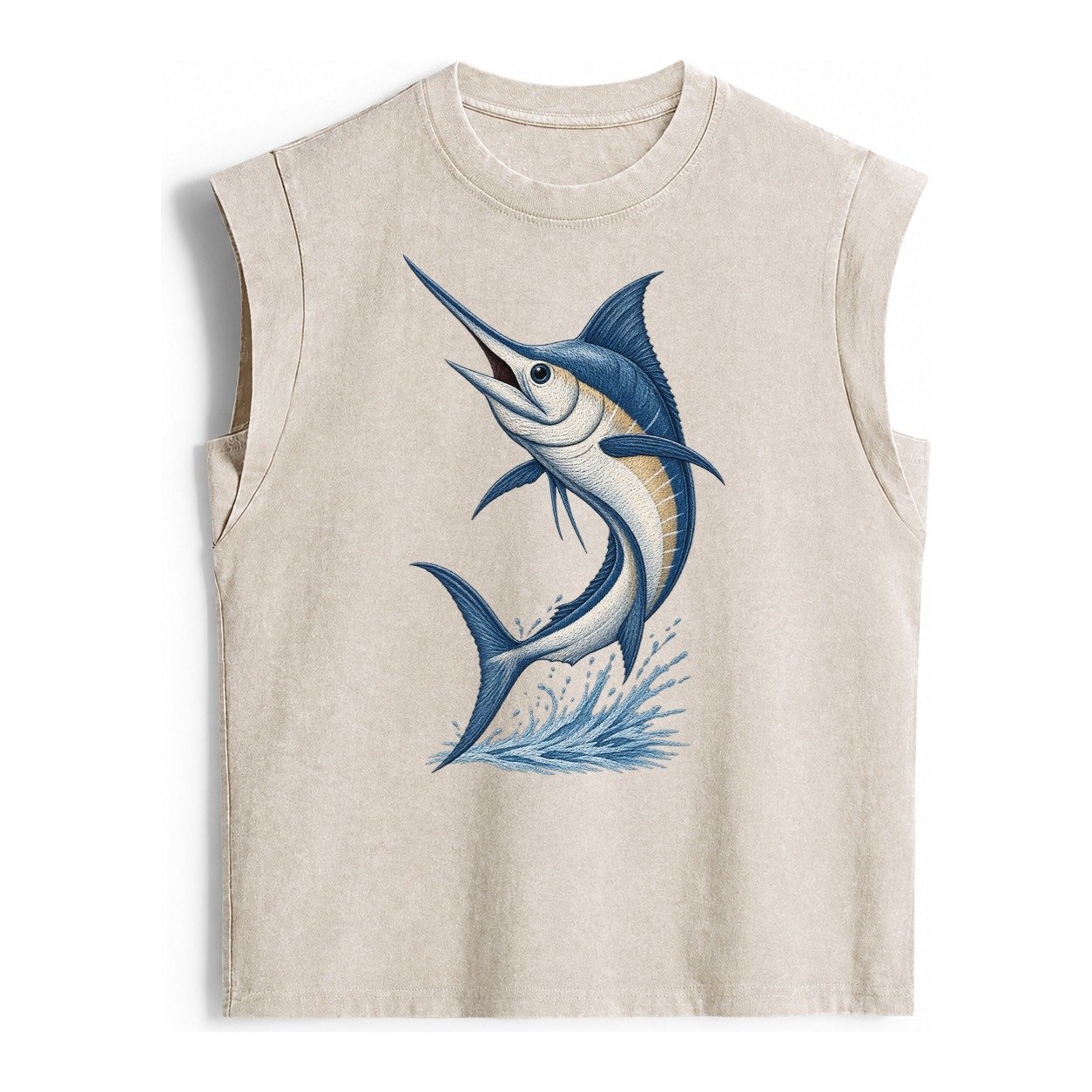 Marlins Majesty Vintage Washed Tank – Beige