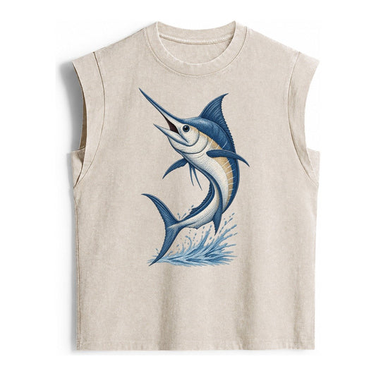 Marlins Majesty Vintage Washed Tank – Beige