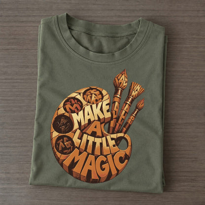 Color Well Palette Letter Sculpture Classic T-shirt – Army Green