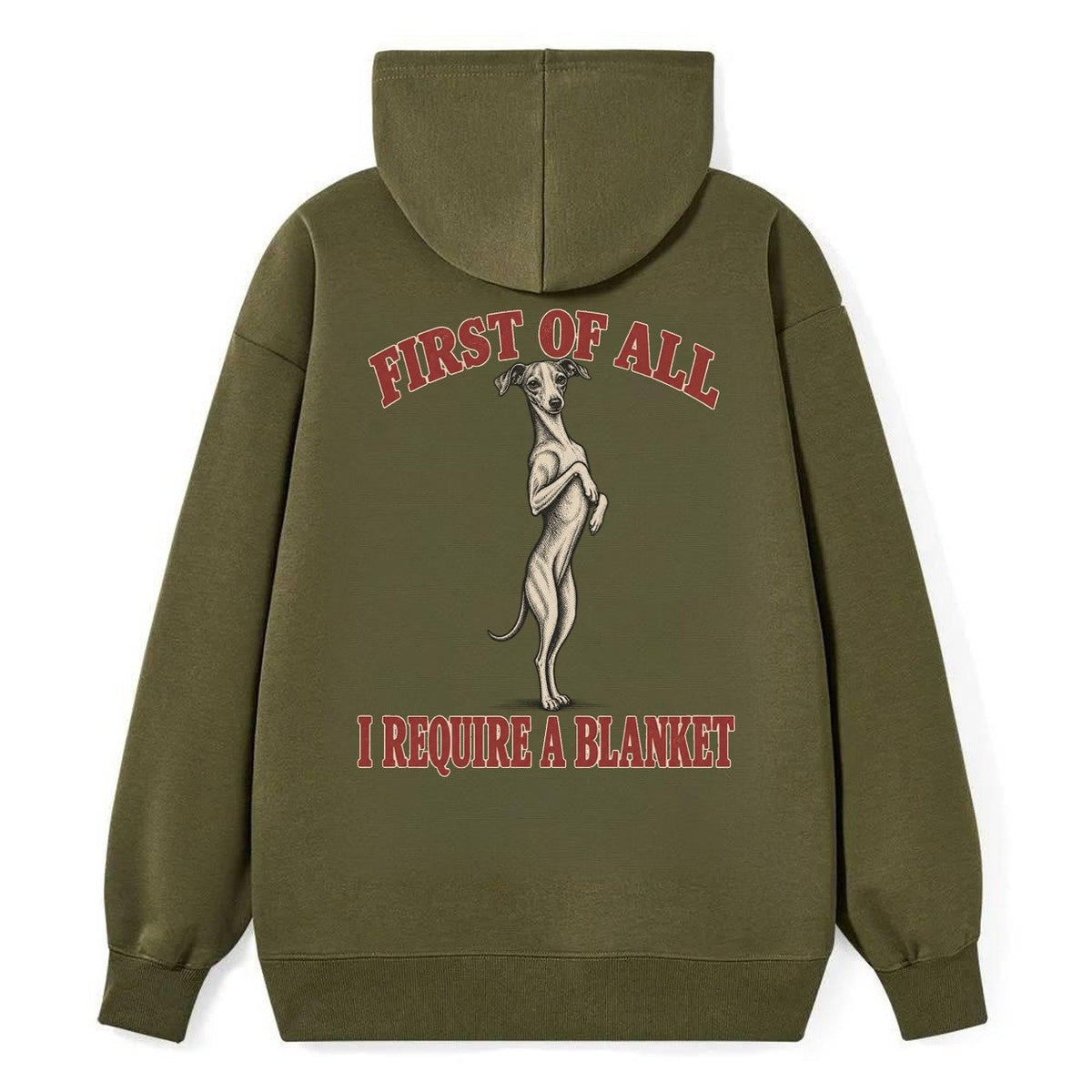 Italian Greyhound Dog Declarations Classic Pullover Hoodie – Armygreen