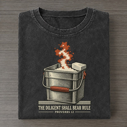 The Diligent Shall Bear Rule The Rep Counter Vintage T-shirt – Black