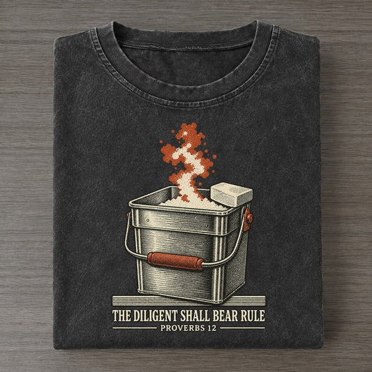 The Diligent Shall Bear Rule The Rep Counter Vintage T-shirt – Black