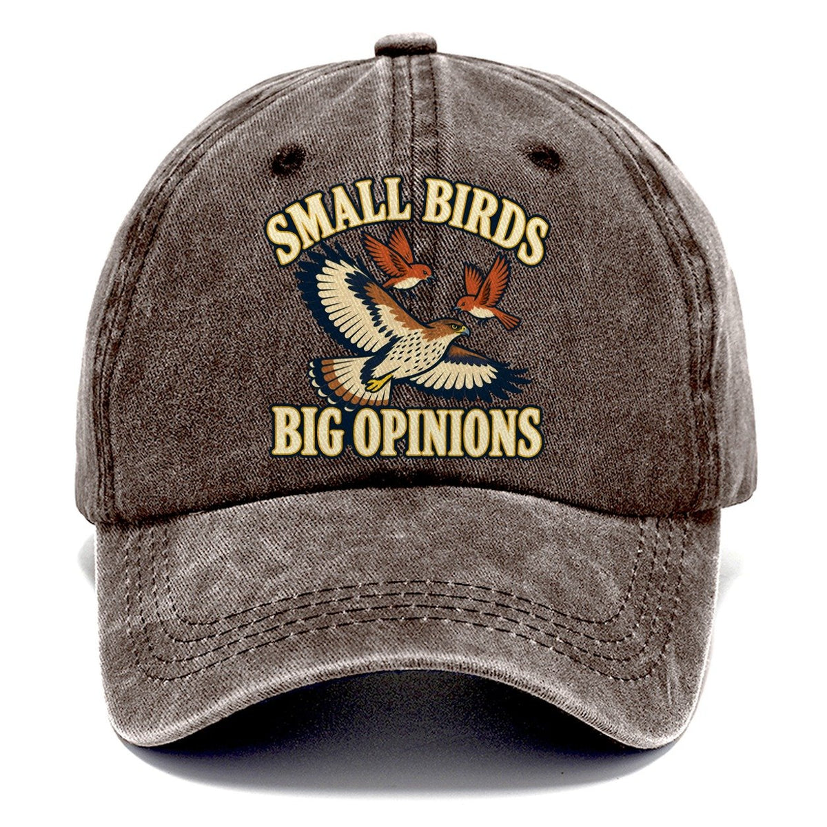 Small Birds Big Opinions Birdwatching Classic Cap – Brown