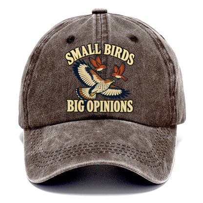 Small Birds Big Opinions Birdwatching Classic Cap – Brown