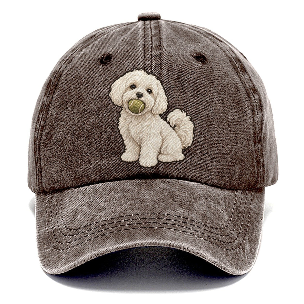 Maltese Tennis Ball Fan Favorites Classic Cap – Brown