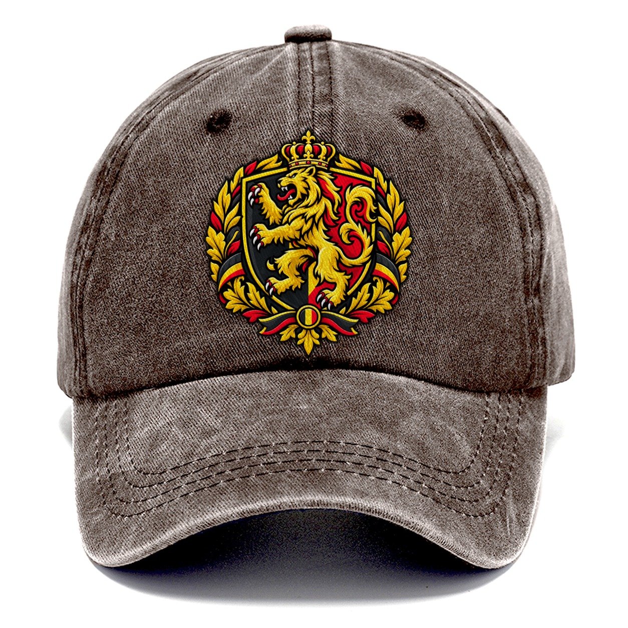 Belgium Heraldic Crest Country Logos Classic Cap – Brown