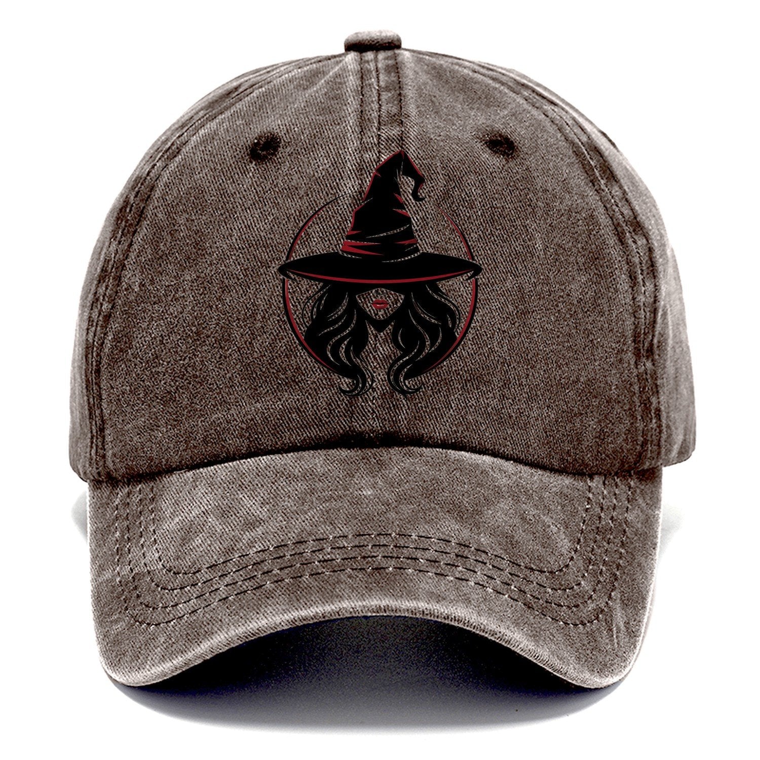 Witch Silhouette Classic Cap – Brown