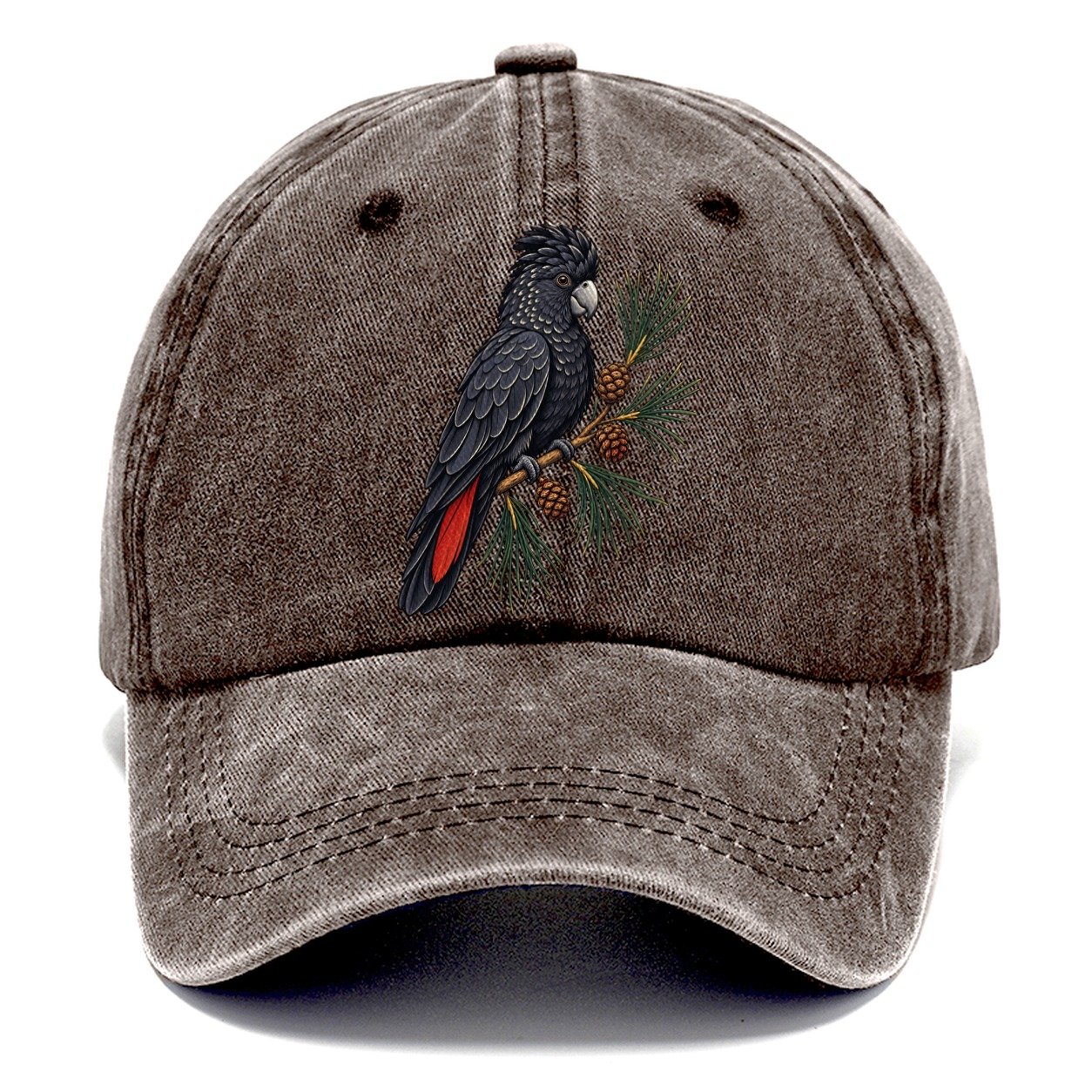Glossy Black Cockatoo And She Oak Cones Australia Cultural Icons Classic Cap – Brown
