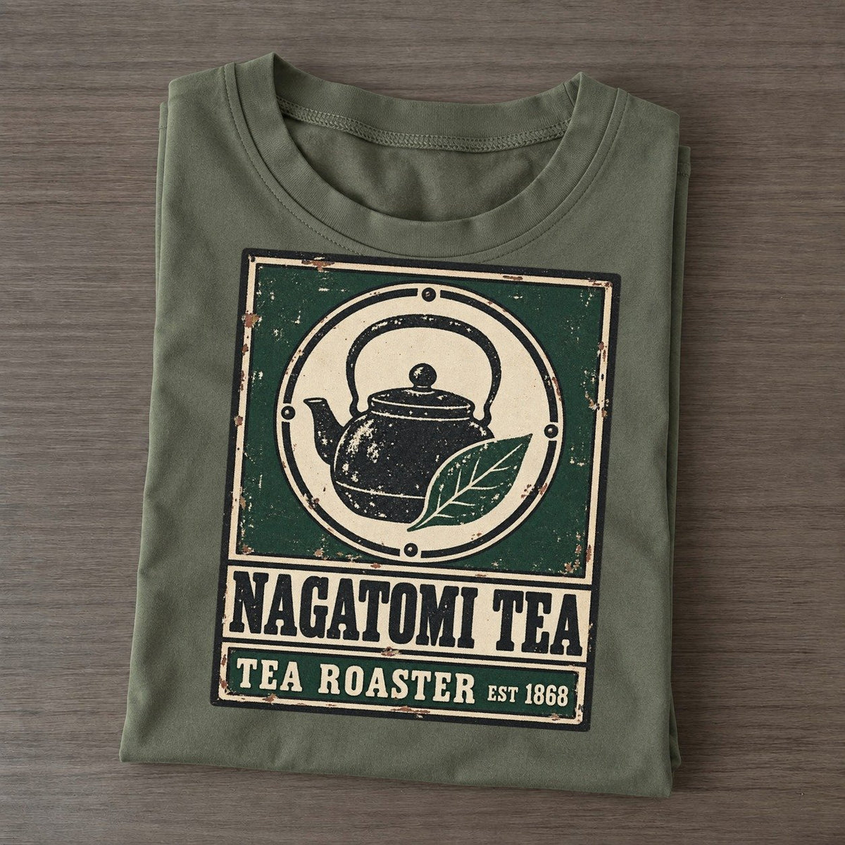 Nagatomi Tea Roasters Noren Trade Co Classic T-shirt – Army Green