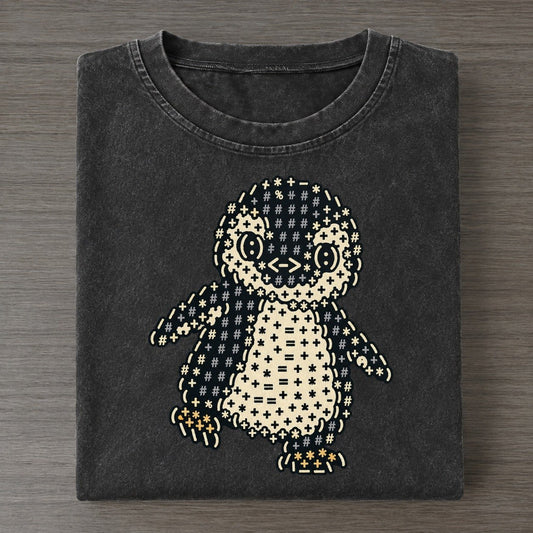 Penguin Waddle Vintage T-shirt – Black