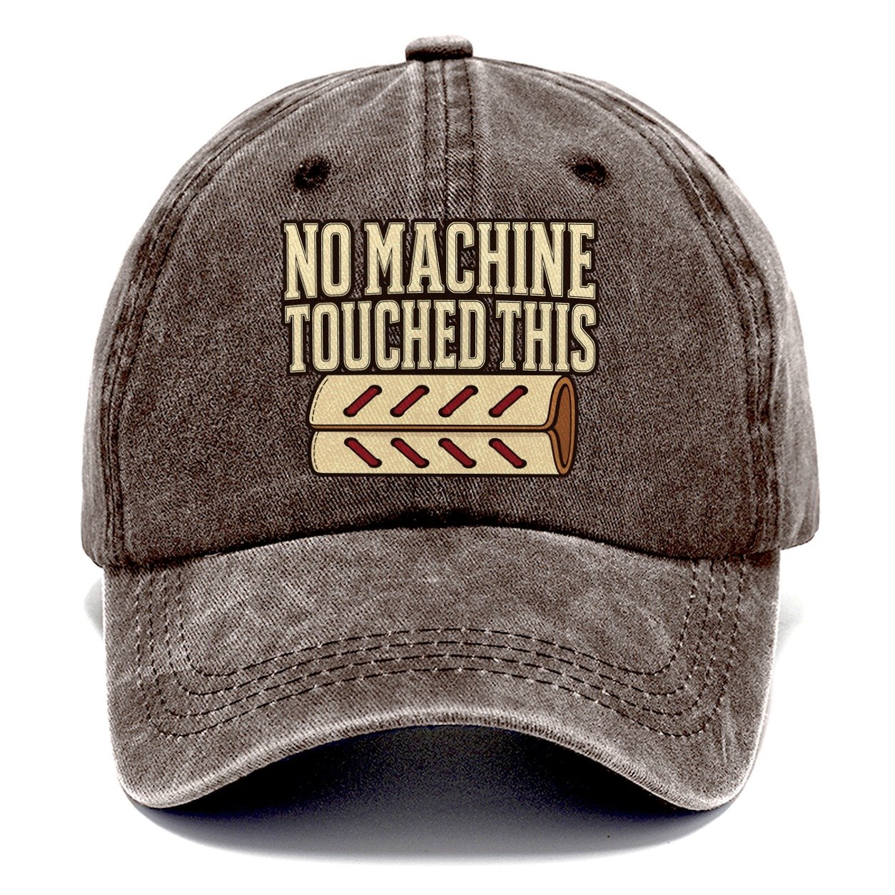 No Machine Touched This Leathercraft Classic Cap – Brown