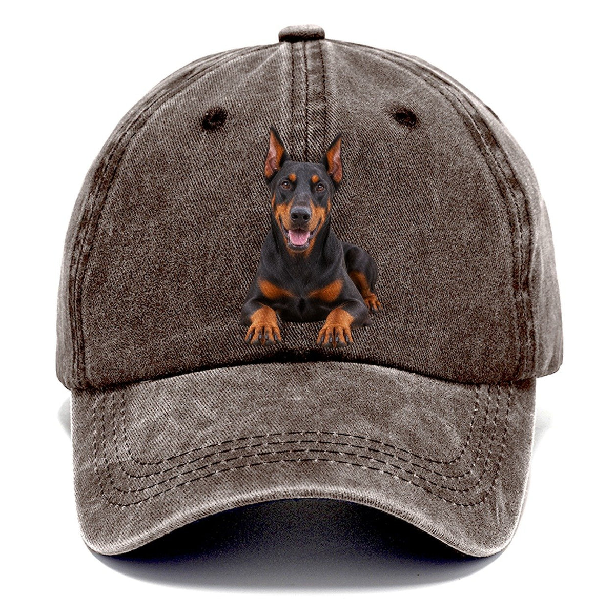Doberman Pinscher Lying Down Top Breeds Classic Cap – Brown