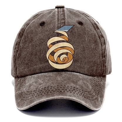 Wood Shaving Spiral Woodworking Classic Cap – Brown