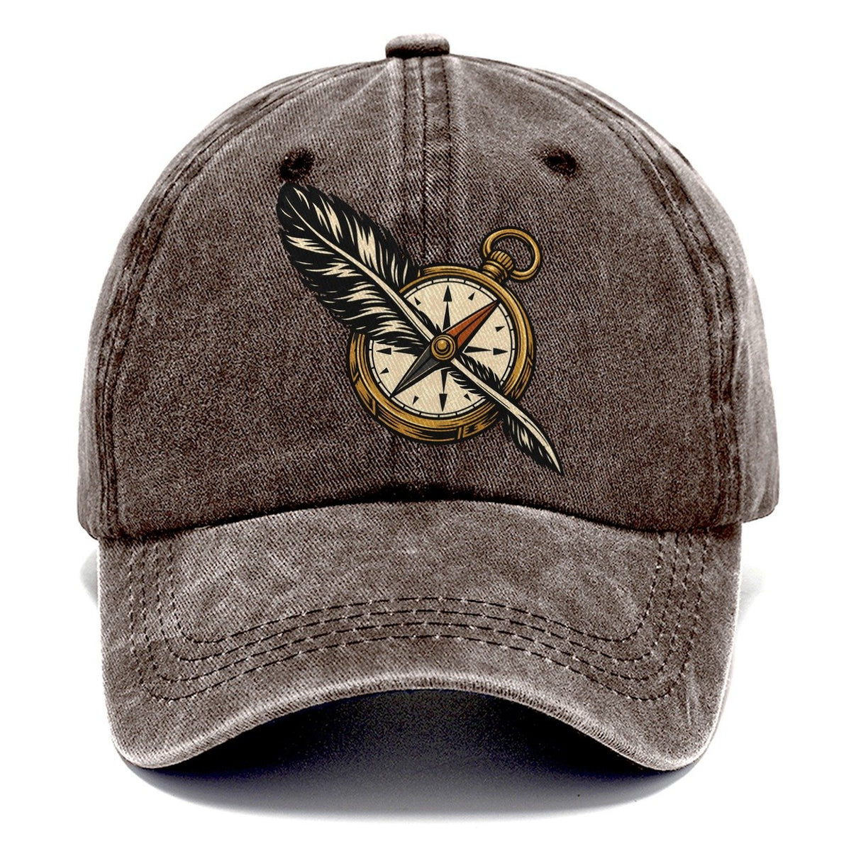 Raven Feather Compass Sundown Familiars Classic Cap – Brown