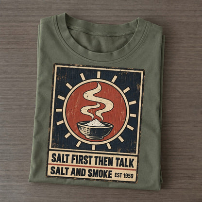 Salt And Smoke Izakaya Rules Classic T-shirt – Army Green