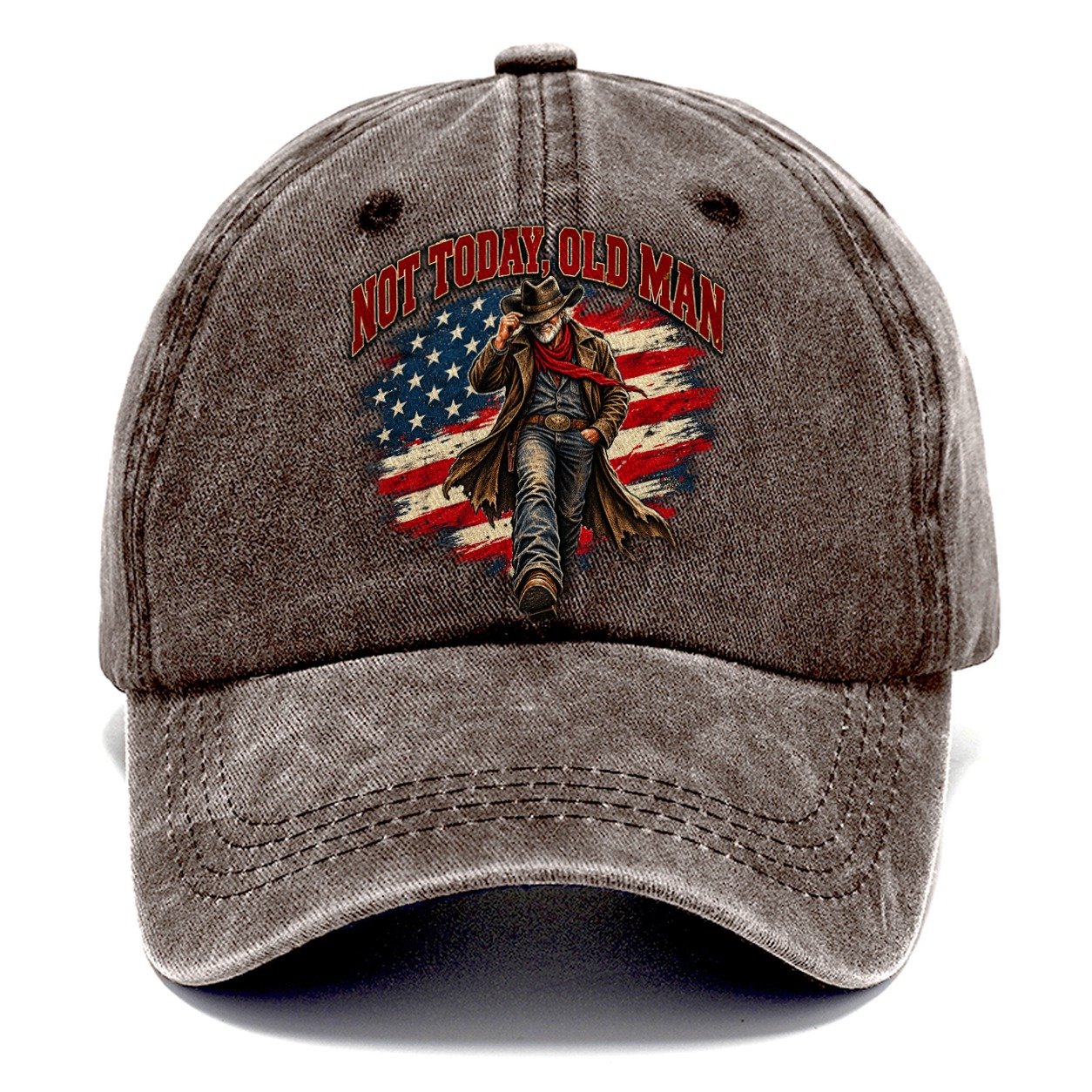Not Today Old Man Old Man Strong Classic Cap – Brown