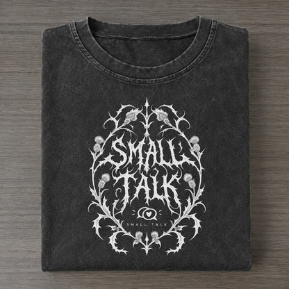 Small Talk Unreadable Feelings Vintage T-shirt – Black