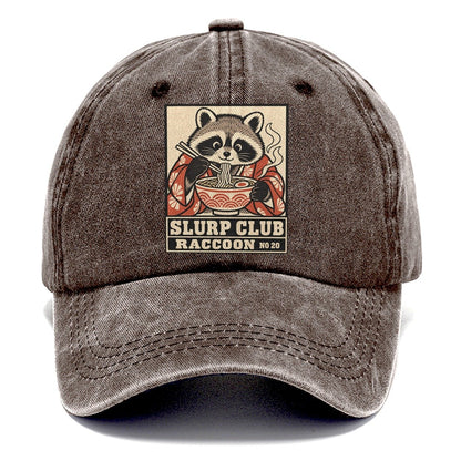 Raccoon Stolen Slurp Club Classic Cap – Brown