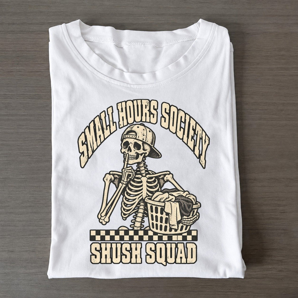Shush Squad Small Hours Society Classic T-shirt – White