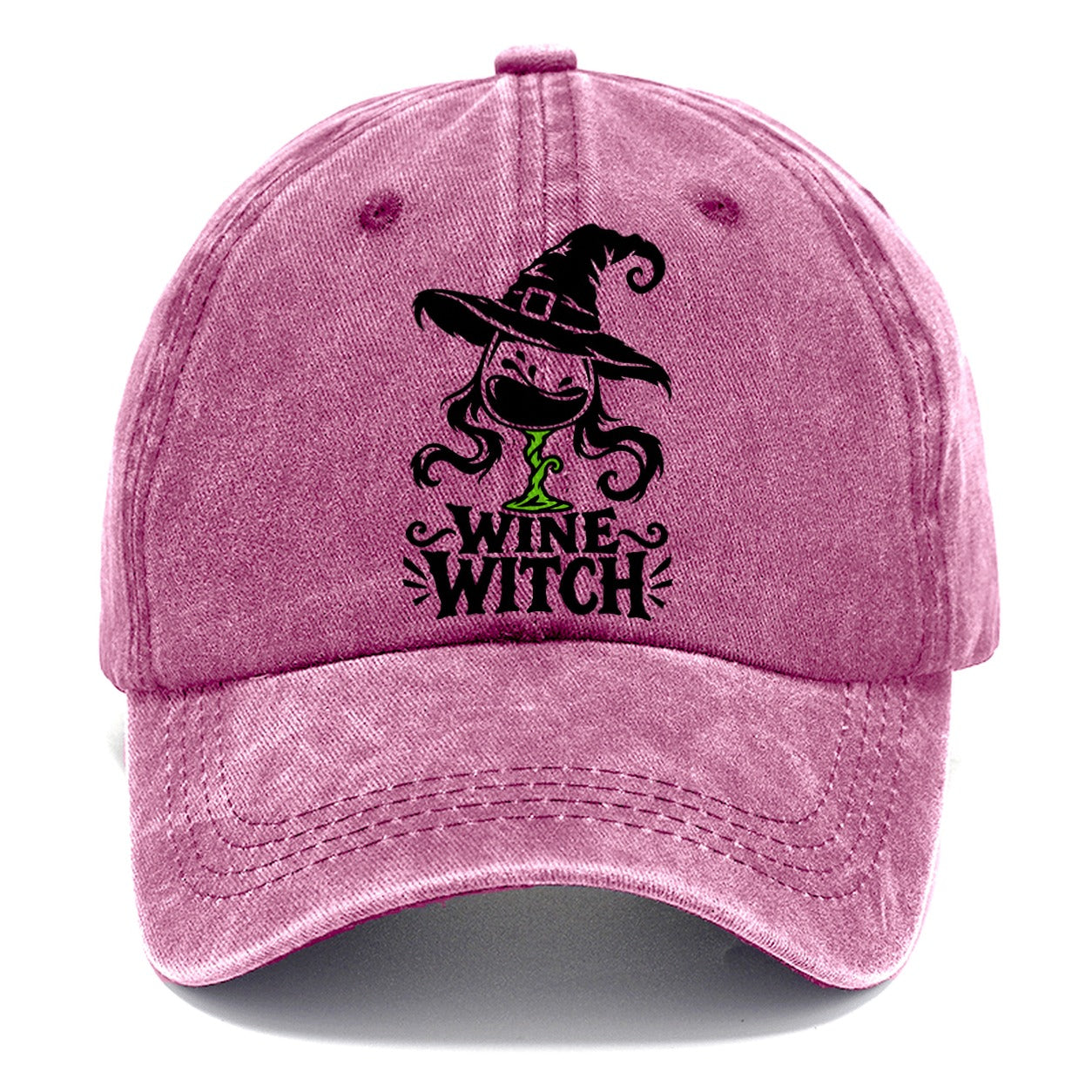 Wine Witch Slogan Witch Magic Classic Cap – Dusty Rose