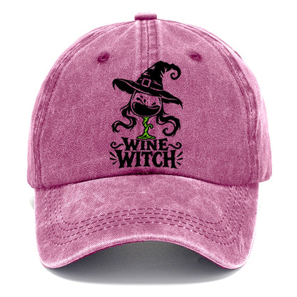 Wine Witch Slogan Witch Magic Classic Cap – Dusty Rose