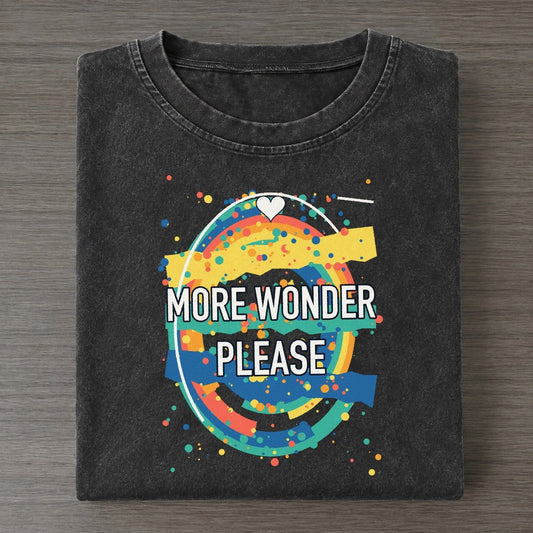 More Wonder Please Colorburst Uplift Vintage T-shirt – Black