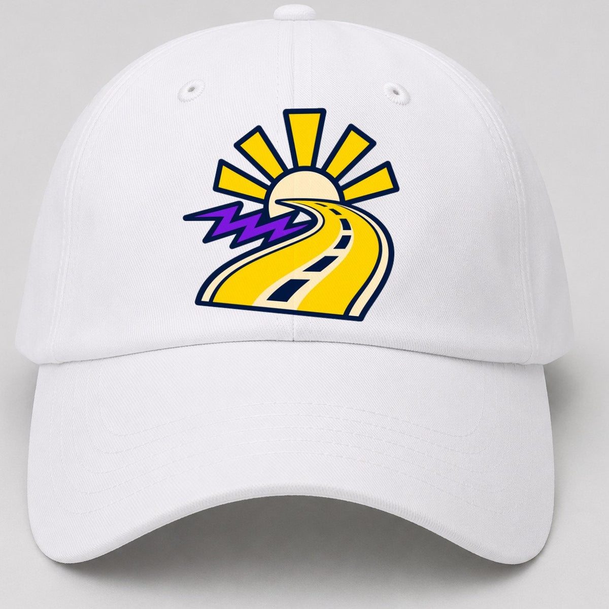Road To Sunburst 90S Running Clubs Baseball Cap – White