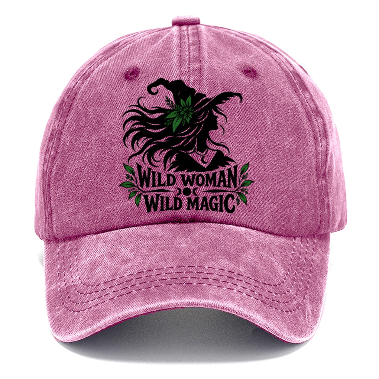 Wild Woman Wild Magic Slogan Witch Magic Classic Cap – Dusty Rose
