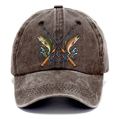 Crossed Rods Fishing Elegant Classic Cap – Brown