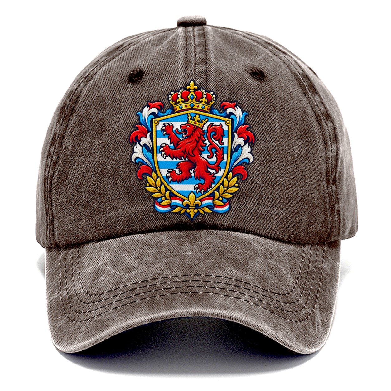 Luxembourg Heraldic Crest Country Logos Classic Cap – Brown