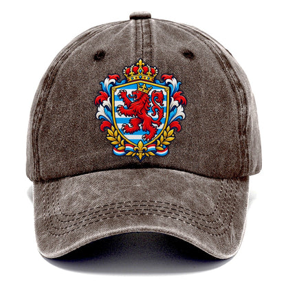 Luxembourg Heraldic Crest Country Logos Classic Cap – Brown