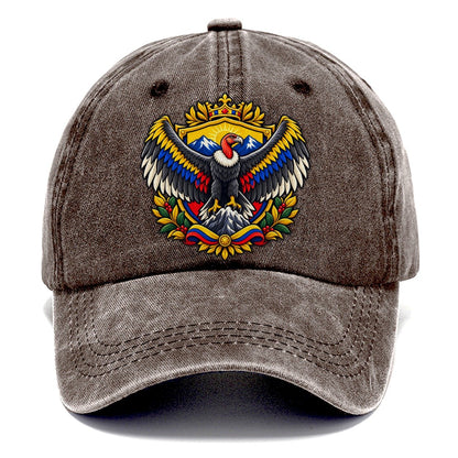Colombia Heraldic Crest Country Logos Classic Cap – Brown