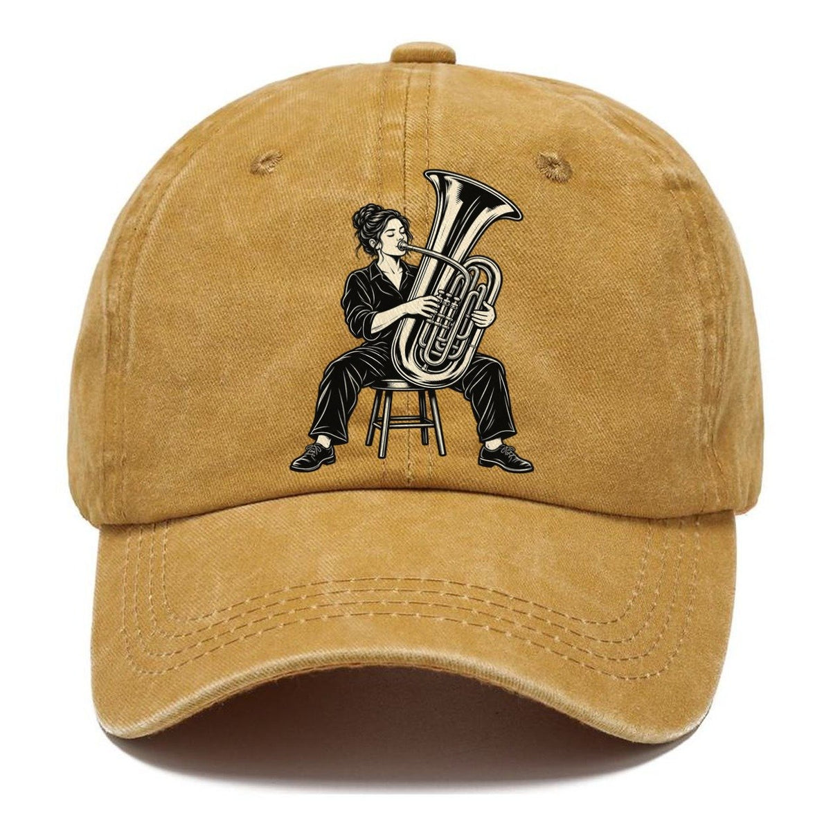 Tubist Seated Low Note Global Music Ink Figures Classic Cap – Golden Harvest